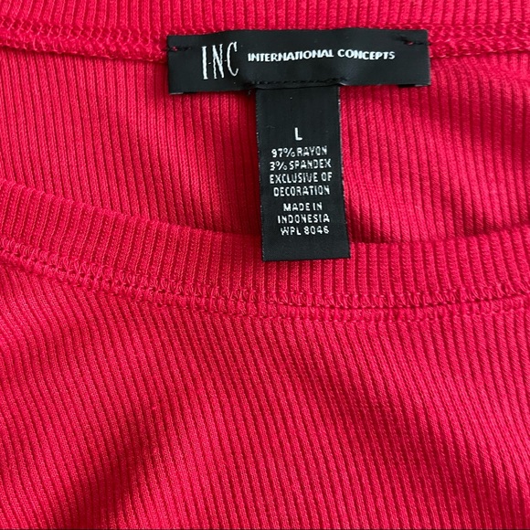 Real Red Spring Mix DC INC soft ribbed bottom tie Everyday casual/active top NWT - Picture 9 of 9